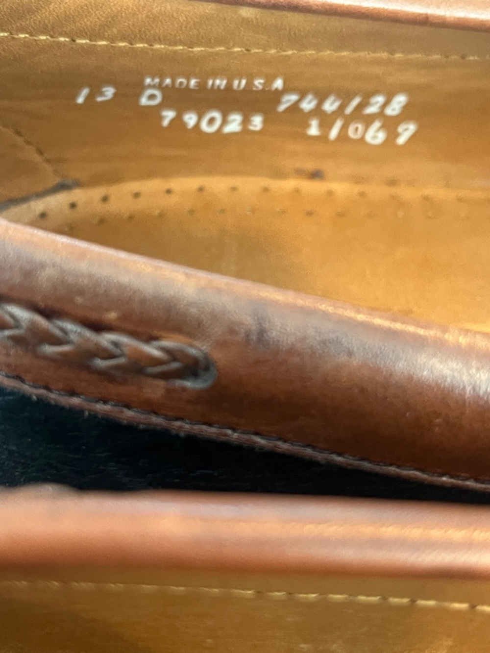 Footjoy  Men's Black and Brown Leather Moccasin Loafers size 13D - Picture 7 of 12